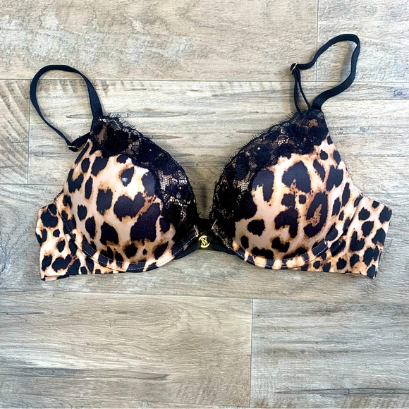 Victoria's Secret Other - Victoria Secret Leopard Print Bombshell Plunge Bra